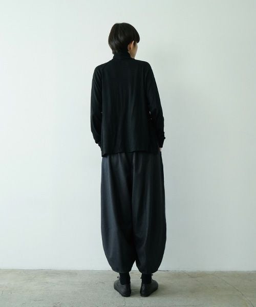 Mochiモチlong sleeve turtle knit [black/ma25-kn-02]