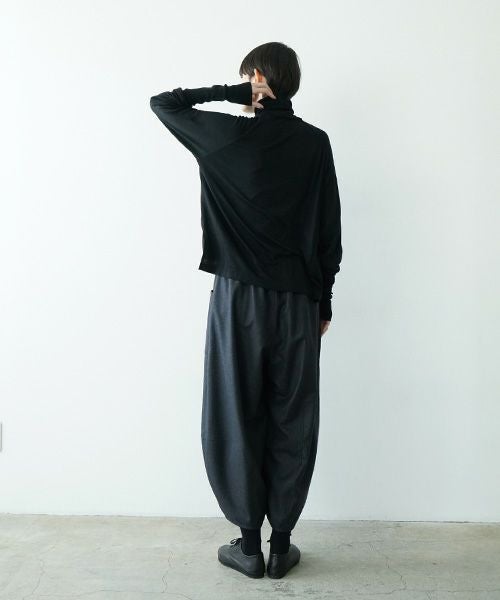 Mochiモチlong sleeve turtle knit [black/ma25-kn-02]