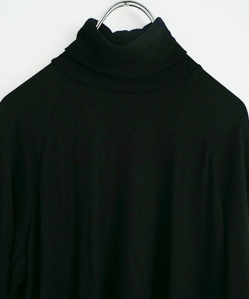 Mochiモチlong sleeve turtle knit [black/ma25-kn-02]
