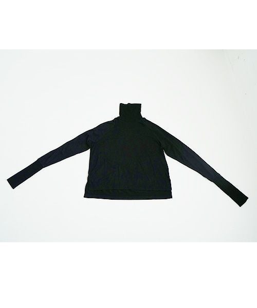 Mochiモチlong sleeve turtle knit [black/ma25-kn-02]