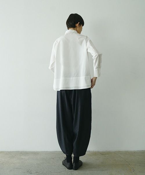 Mochiモチfinx cotton double slit shirt [off white/ma25-b-01]