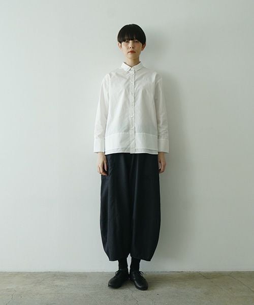Mochiモチfinx cotton double slit shirt [off white/ma25-b-01]
