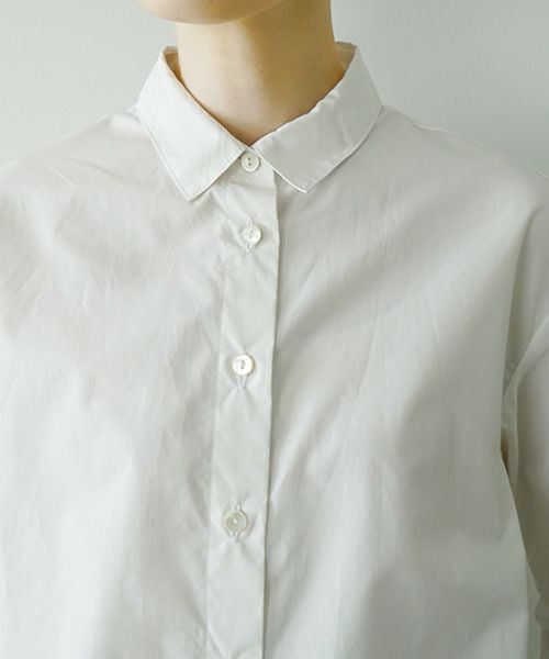 Mochiモチfinx cotton double slit shirt [off white/ma25-b-01]