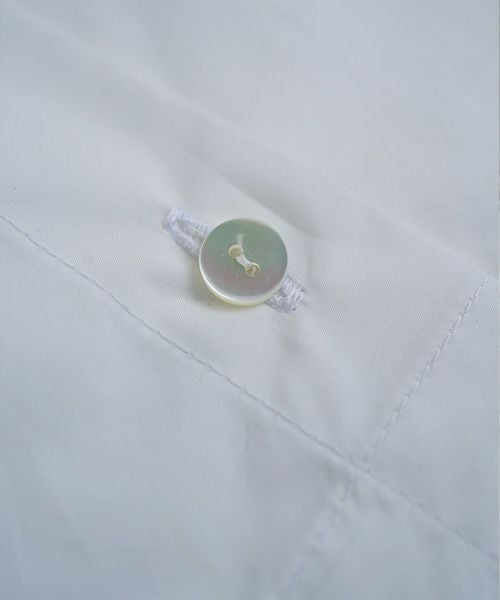 Mochiモチfinx cotton double slit shirt [off white/ma25-b-01]