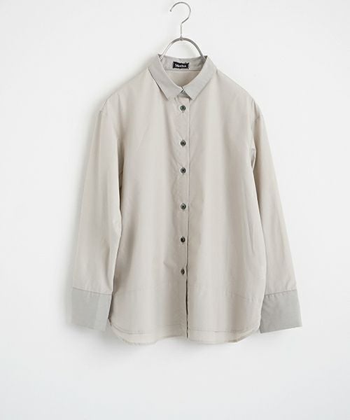 Mochiモチfinx cotton double slit shirt [off beige/ma25-b-01] 