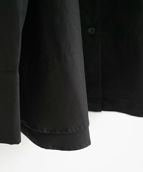 Mochiモチfinx cotton double slit shirt [black/ma25-b-01] 
