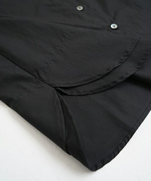 Mochiモチfinx cotton double slit shirt [black/ma25-b-01] 