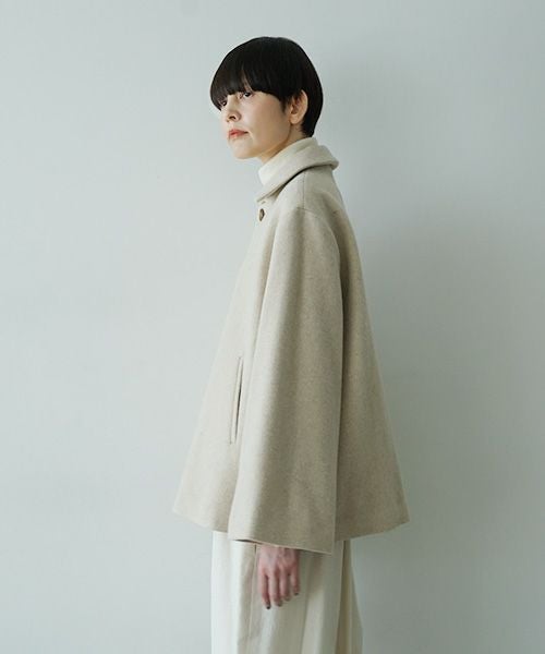 Mochiモチa-line short coat [mocha greige/ma25-co-01] 