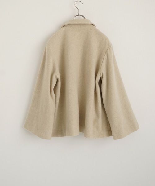 Mochiモチa-line short coat [mocha greige/ma25-co-01] 