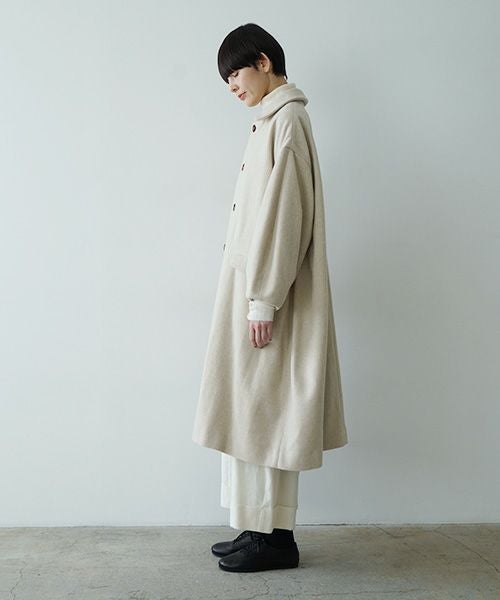 Mochiモチpetal sleeve coat [mocha greige/ma25-co-03]