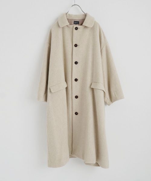Mochiモチpetal sleeve coat [mocha greige/ma25-co-03]