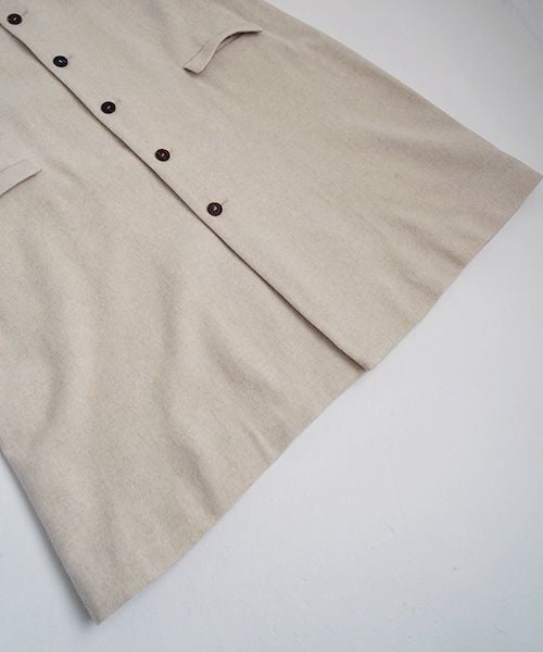 Mochiモチpetal sleeve coat [mocha greige/ma25-co-03]