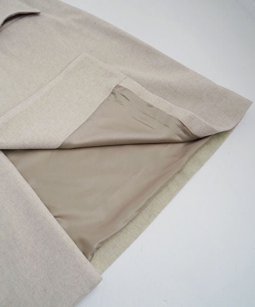 Mochiモチpetal sleeve coat [mocha greige/ma25-co-03]