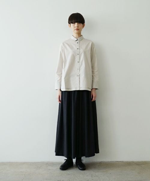 Mochiモチflare wide pants [charcoal gray/ma23-pt-01] 