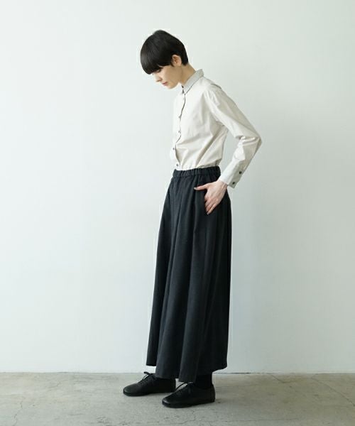 Mochiモチflare wide pants [charcoal gray/ma23-pt-01] 