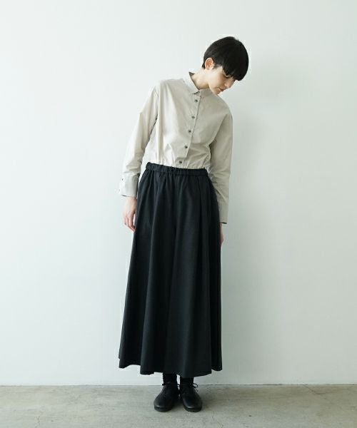 Mochiモチflare wide pants [charcoal gray/ma23-pt-01] 