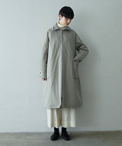 Mochiモチfinx gabardine coat [chalk/ma23-co-01]