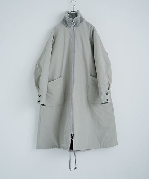 Mochiモチfinx gabardine coat [chalk/ma23-co-01]
