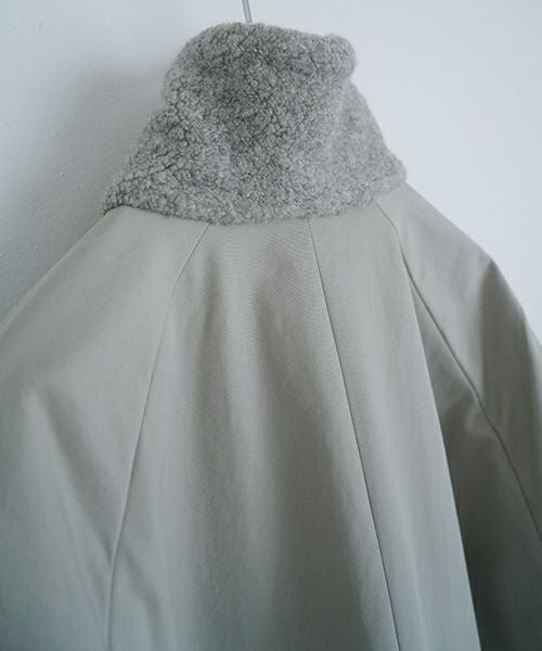 Mochiモチfinx gabardine coat [chalk/ma23-co-01]