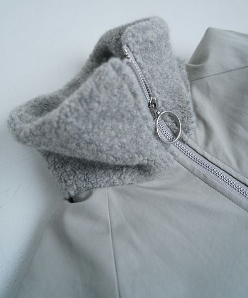 Mochiモチfinx gabardine coat [chalk/ma23-co-01]