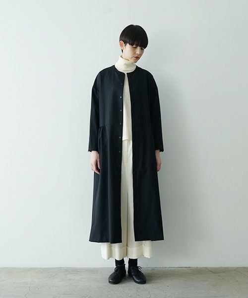Mochiモチside gather dress [black/ma24-op-02]