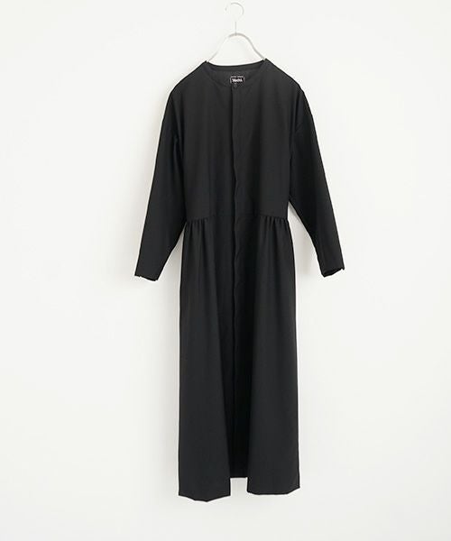 Mochiモチside gather dress [black/ma24-op-02]