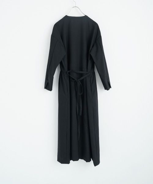 Mochiモチside gather dress [black/ma24-op-02]