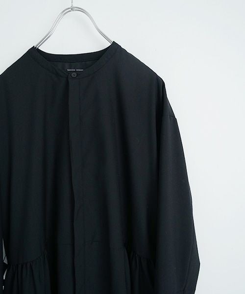 Mochiモチside gather dress [black/ma24-op-02]