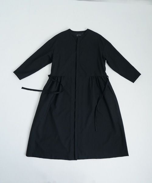 Mochiモチside gather dress [black/ma24-op-02]