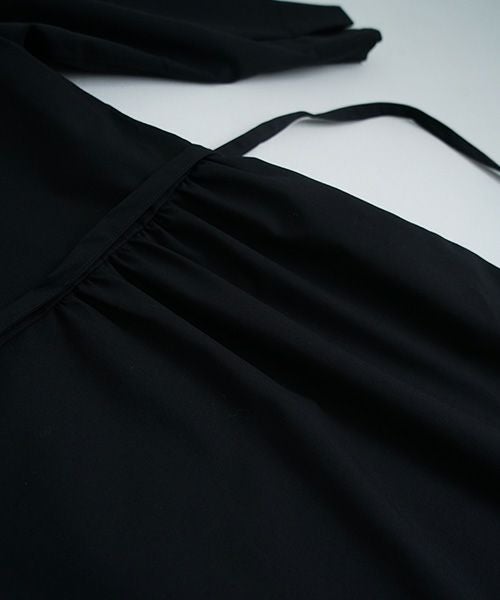 Mochiモチside gather dress [black/ma24-op-02]