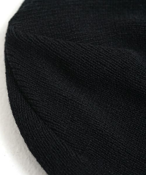 YOKO SAKAMOTOヨーコサカモトKNIT BIG WATCH CAP - HARD TWIST (BLACK) YS - KNIT - CAP - WO - HT