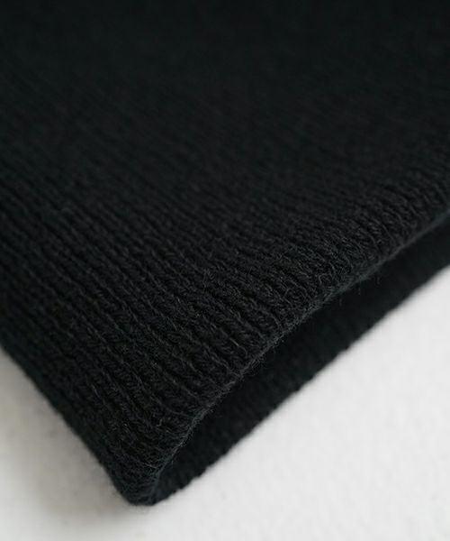 YOKO SAKAMOTOヨーコサカモトKNIT BIG WATCH CAP - HARD TWIST (BLACK) YS - KNIT - CAP - WO - HT