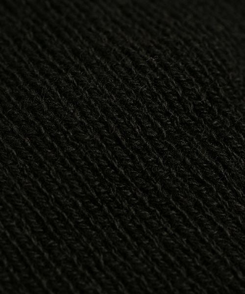 YOKO SAKAMOTOヨーコサカモトKNIT BIG WATCH CAP - HARD TWIST (BLACK) YS - KNIT - CAP - WO - HT