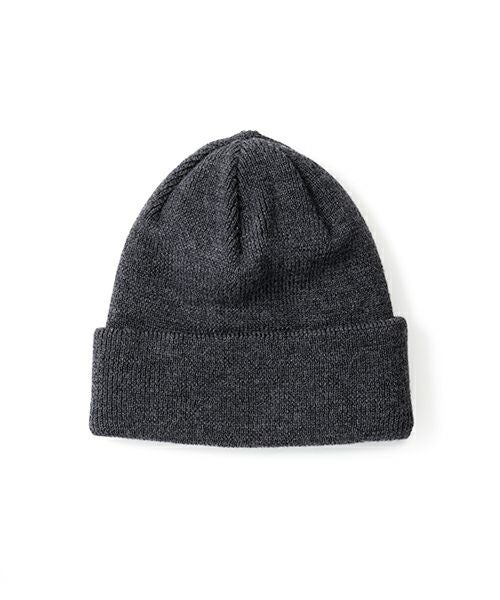 YOKO SAKAMOTOヨーコサカモトKNIT BIG WATCH CAP - HARD TWIST (CHARCOAL GRAY) YS - KNIT - CAP - WO - HT