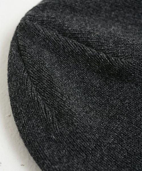 YOKO SAKAMOTOヨーコサカモトKNIT BIG WATCH CAP - HARD TWIST (CHARCOAL GRAY) YS - KNIT - CAP - WO - HT