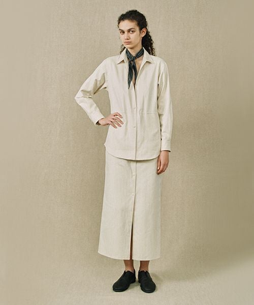 YOKO SAKAMOTOヨーコサカモトREGULAR COLLAR SHIRT[ECRU/YS-25AW-54]