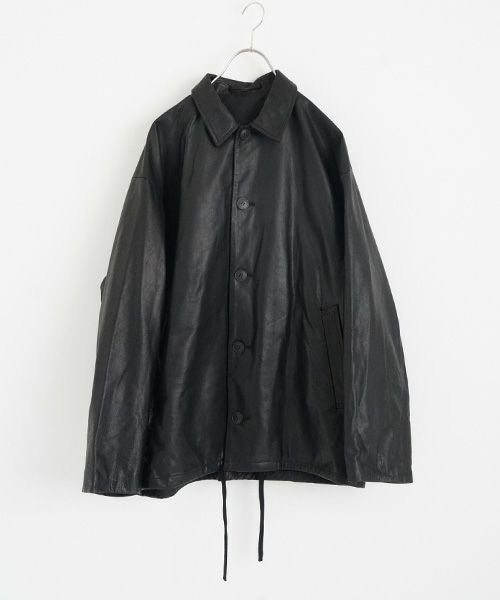 YOKO SAKAMOTO ヨーコサカモト LEATHER BIG JACKET [BLACK] YS - 23AW - 11