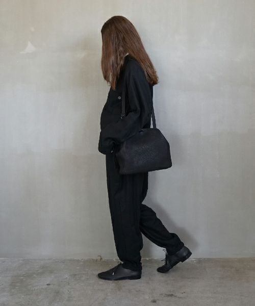 VU PRODUCTヴウプロダクトgama shoulder bag deer leather wide(BLACK)鹿革がま口ワイショルダーバッグvu-product-b20_b