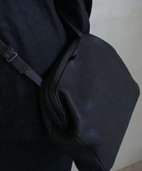 VU PRODUCTヴウプロダクトgama shoulder bag deer leather wide(BLACK)鹿革がま口ワイショルダーバッグvu-product-b20_b