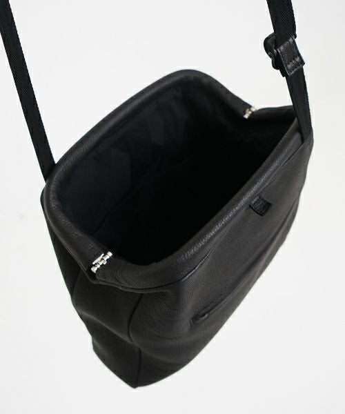 VU PRODUCTヴウプロダクトgama shoulder bag deer leather wide(BLACK)鹿革がま口ワイショルダーバッグvu-product-b20_b