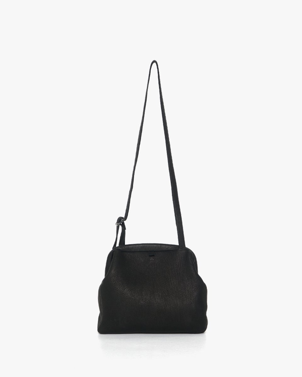 VU PRODUCTヴウプロダクトgama shoulder bag deer leather wide(BLACK)鹿革がま口ワイショルダーバッグvu-product-b20_b