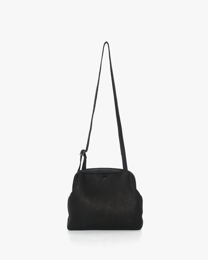 VU PRODUCTヴウプロダクトgama shoulder bag deer leather wide(BLACK)鹿革がま口ワイショルダーバッグvu-product-b20_b