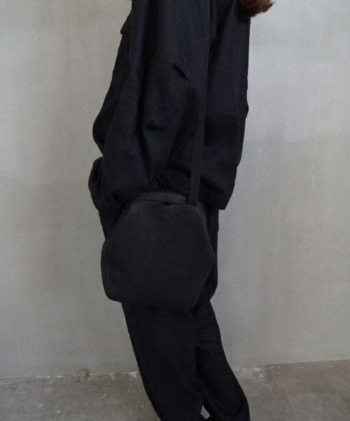 VU PRODUCTヴウプロダクトgama shoulder bag deer leather slim (BLACK)鹿革がま口スリムショルダーバッグvu-product-b21_b