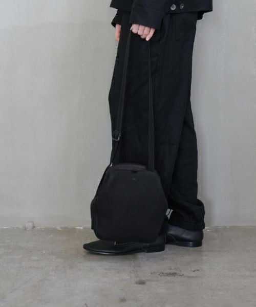 VU PRODUCTヴウプロダクトgama shoulder bag deer leather slim (BLACK)鹿革がま口スリムショルダーバッグvu-product-b21_b