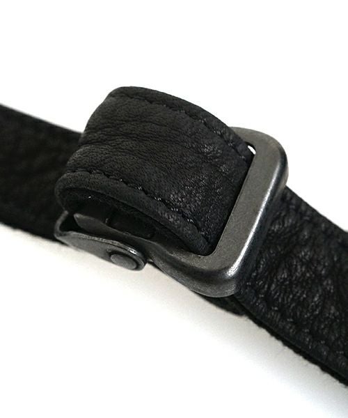 VU PRODUCTヴウプロダクトgama shoulder bag deer leather slim (BLACK)鹿革がま口スリムショルダーバッグvu-product-b21_b