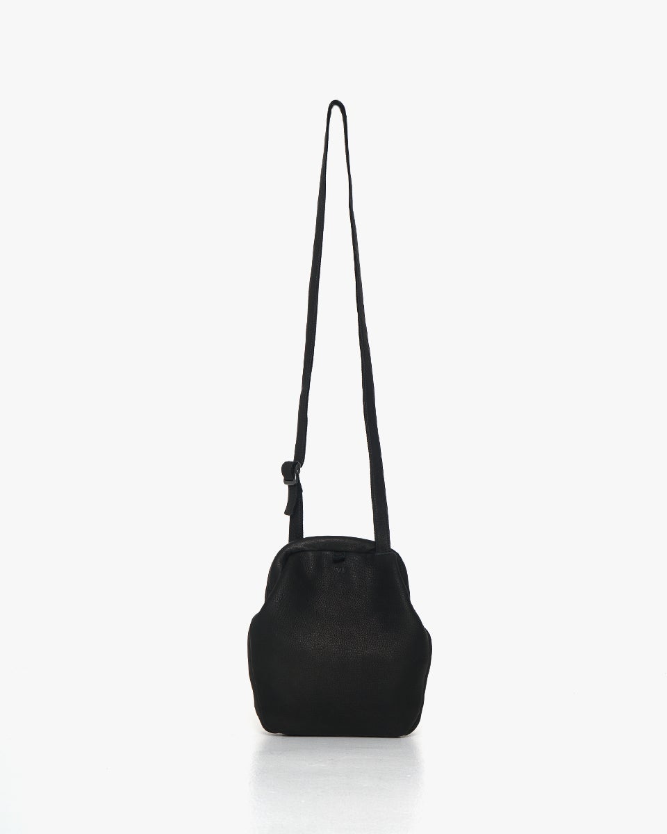 VU PRODUCTヴウプロダクトgama shoulder bag deer leather slim (BLACK)鹿革がま口スリムショルダーバッグvu-product-b21_b