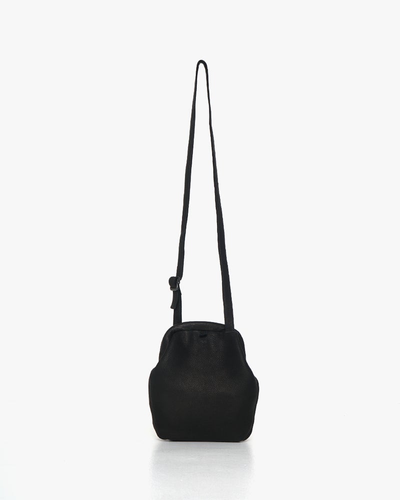 VU PRODUCTヴウプロダクトgama shoulder bag deer leather slim (BLACK)鹿革がま口スリムショルダーバッグvu-product-b21_b