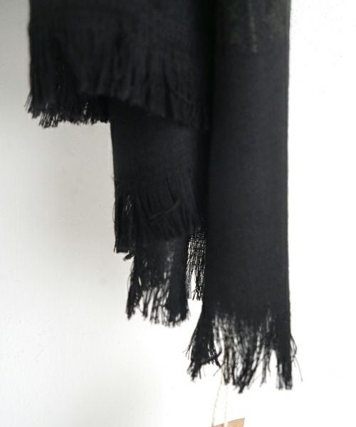 YANTOR ヤントルTibetan Paisley Jacquard Wool Stole[Y255ST01/DARK GREEN]