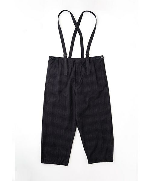 YOKO SAKAMOTOヨーコサカモトMECHANIC-PANTS(YS-25AW-57/BLACK)サスペンダーワイドパンツ 