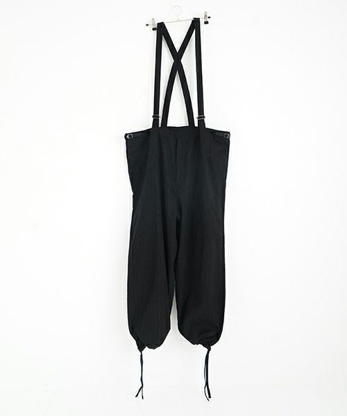 YOKO SAKAMOTOヨーコサカモトMECHANIC-PANTS(YS-25AW-57/BLACK)サスペンダーワイドパンツ 